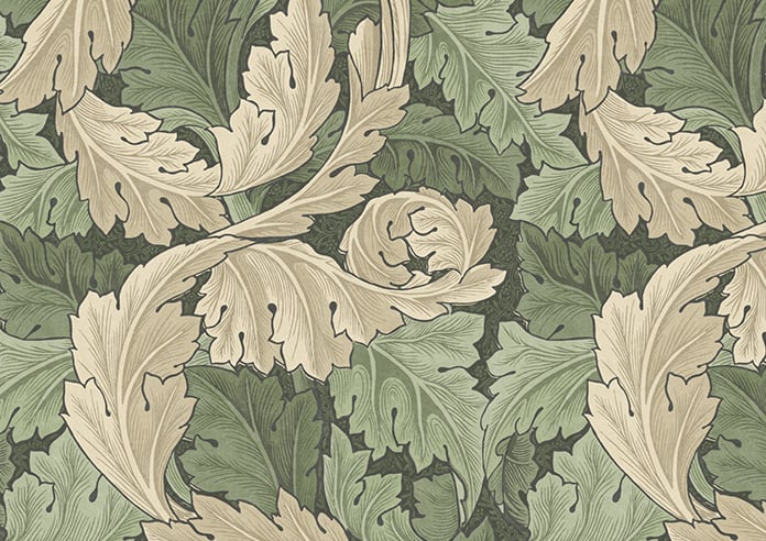 William Morris At Home Acanthus, Nettle - Twist&Fit Roller Blind - Image 6